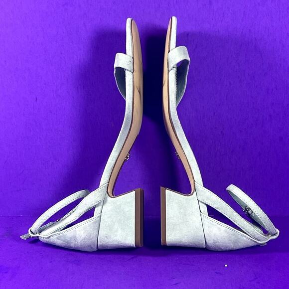 Sam Edelman Women's Suede Mint Green WILSON Kitten Heel Sandal Shoe Size 8 -NEW - Picture 6 of 9